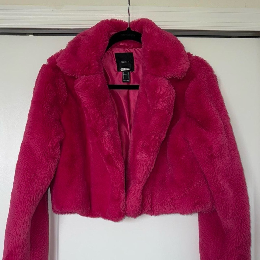 Pink Faux Fur Coat